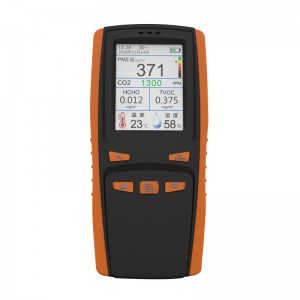 Portable Digital Monitor di qualità dell'aria Laser CO2 PM2.5 Detector Home Office Car Analizzatore di gas HCHO AQI Air Tester LCD di qualità Mete